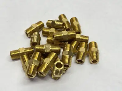 New | in-Stock Midland Industries Hex Nipple 1/8" Male NPTF x 1/8" Male NPTF LOT OF 22 Parts (Hydraulics and Pneumatics) Michigan US | Maverick Industrial Sales #1391087