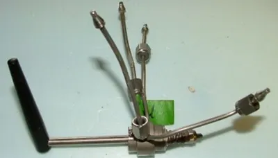 QTY. 1. VICI VALVE 4 PORT WITH FITTINGS AND HANDLE...