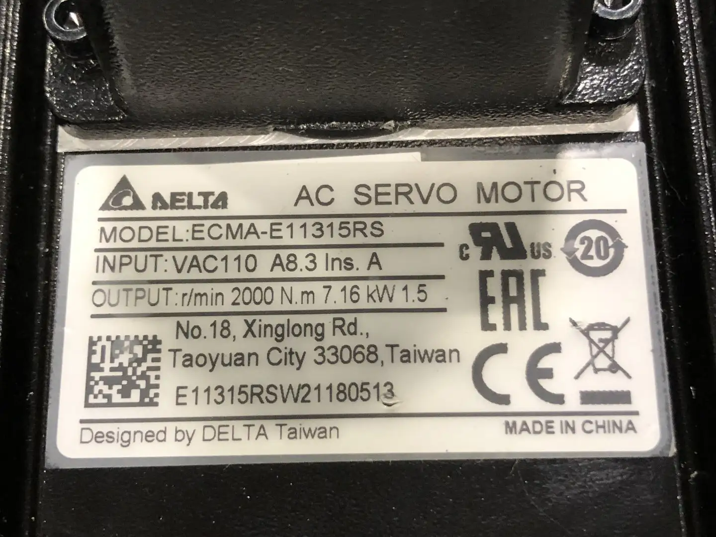 New | in-Stock DELTA ECMA-E11315RS Motors (misc) British Columbia CA | Lenmark #247110