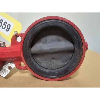 Used  Bray 6" Dia. Series 30 Resilient Seated Wafer Butterfly Valve