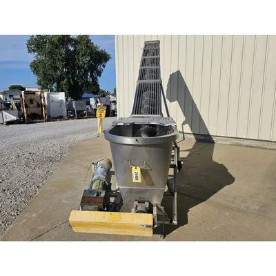 Used 16" Dia. X 18'-5"L Stainless Steel Incline Screw Conveyor