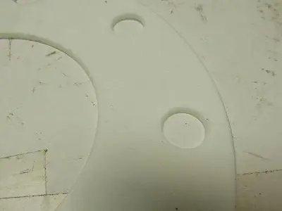 PTFE  Size 4 Pipe Gaskets W/8 Bolt Holes 4.5" ID X 1/8" Thick