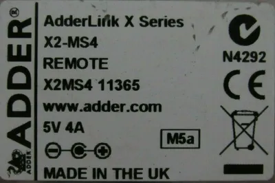 NEW ADDER X2-MS4 MULTISCREEN EXTENDER X2MS4 11365