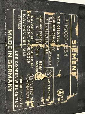 USED SIEMENS 3TF2001-0BB4
