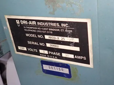 Used DRIAIR INDUSTRIES INC ARIDX 25 Misc Plastics Equipment Ohio US | HGR 24 #867247