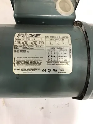 Reliance Electric P14H1448G Three Phase AC Motor with Dodge Tigear Speed Reducer