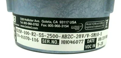 NEW BEI HS35F-100-R2-SS-2500-ABZV-28V/V-SM18-S ENCODER 924-01070-116
