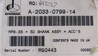 NEW RENISHAW MP8 INSPECTION PROBE MP8-35 A-2033-0799-14