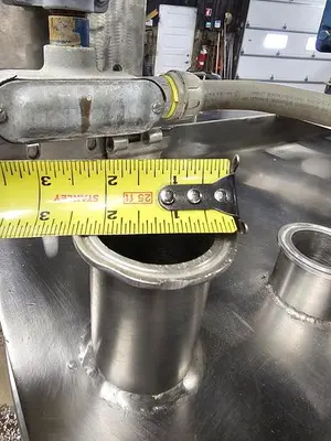 Used 100 Gallon Kettle, 316 Stainless Steel, With Scrape Agitation