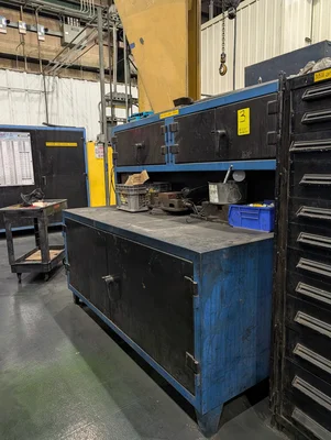 Assorted Mill & Lathe Tooling W/ 12-Drawer Modular Cabinet