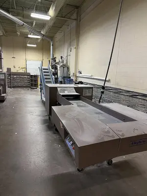 USED ALLEGHENY 18-250C STRIP-CUT SHREDDER & TAKE-A-WAY CONVEYOR