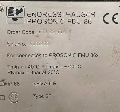 Used Endress+Hauser Endress+Hauser FDU 86-RVA PLC Processors | Palmetto Automation #1148635