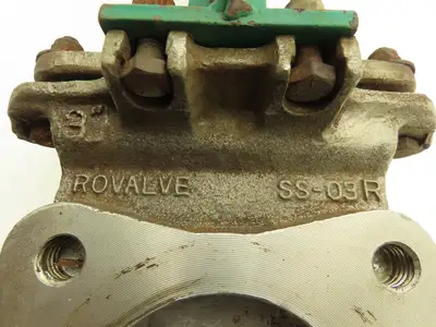 Rovalve S17-A1MIN/HYC 3" Stainless Knife Gate Valve Rising Stem Lug Style 150psi