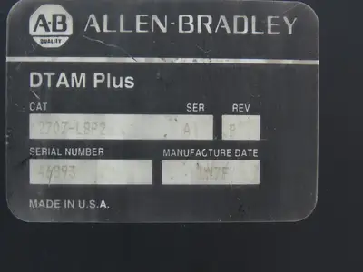 Allen Bradley 2707-L8P2 DTAM Plus HMI Control Panel Ser A Rev B