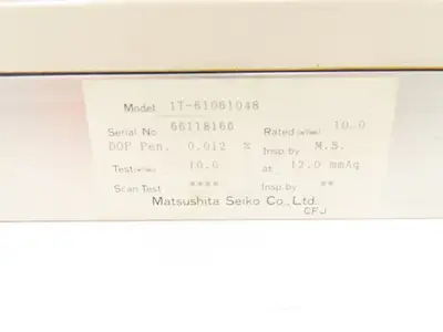 Matsushita Seiko BV-100CRF-T Thin Clean Module Filtration Unit 100v