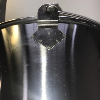 *New Extra Large Stainless Steel Bucket 5 Gallon Heavy Duty With Handle# 3CYL3#