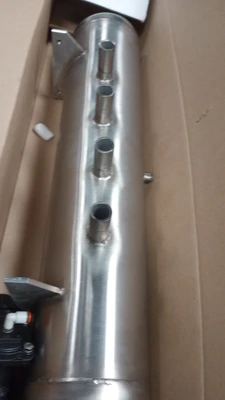 32" x 8" MANIFOLD- 4 PORTS - END OUTLETS WIHT 4 MECAIR ME 814 NPT STAINLESS STEE