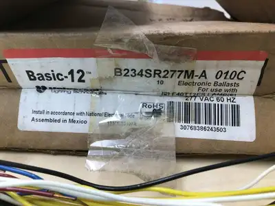 Triad B234SR277M-A 2 Lamp F40T12FS Electronic Ballast 277V 60Hz -NIB of 4