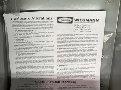 New | in-Stock WIEGMANN B101006CH Miscellaneous Equipment (Electrical & Power) Ohio US | Surplus Asset Holdings #1364142