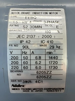 NEW Nidec EEBQ QBFD-M016