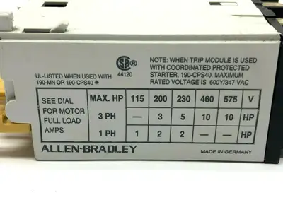 190-P160 | Allen Bradley  Ser A Trip Unit - Used
