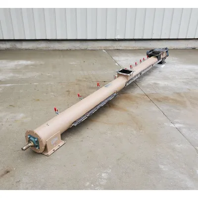 7" dia. X 11'-9" Tubular Drop-bottom Screw Conveyor
