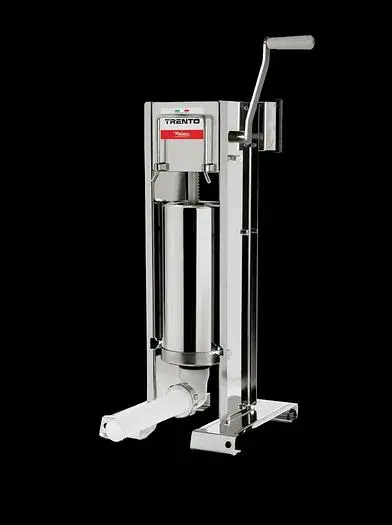 Trento Stainless Steel Manual Sausage Stuffer with 11lb / 5kg Capacity – 2-Speed Vertical and Horizontal Gear Drive