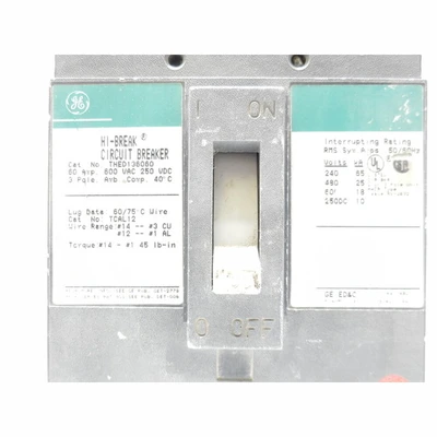 General Electric 3 Pole 60Amp Breaker