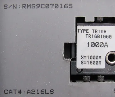 USED GE A216LS MICRO VERSA TRIP PLUS TRIP UNIT 1000A