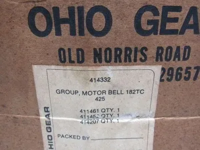Ohio Gear 414332 1-1/8" Motor Bell Reducer 182TC Worm Gear Speed Reducer Housing