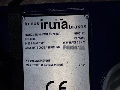 USED FRENOS IRUNA BRAKES GP474344