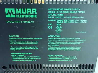 New | in-Stock MURR ELEKTRONIK 85165 Power Supplies | HGR 24 #739010