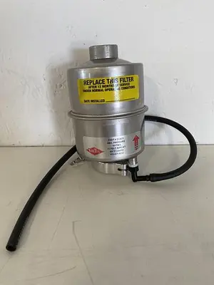 USED VIRTIS VACUUM PUMP EXHAUST FILTER 15PSI @ 400°F KF25 VACUUM FITTING SIZE