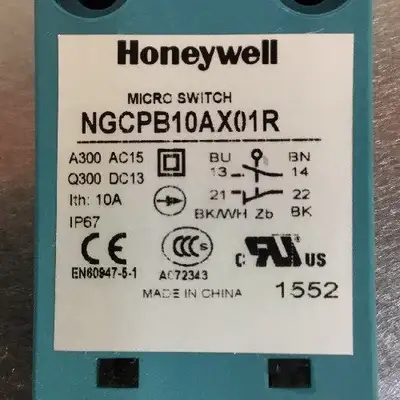 Honeywell NGCPB10AX01R Pusher Limit Switch Metal 1 NO 1 NC 10 Amp 6A
