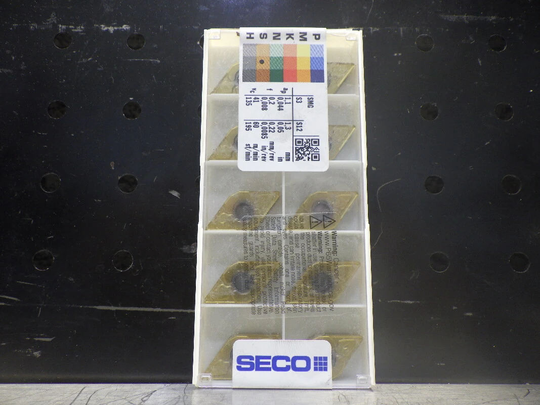 SECO Carbide Inserts QTY10 DNMG150408-MF4 TS2500 (LOC1279B)