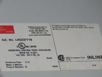 Hoffman LHC237716 Electrical Inline Landscape Enclosure 230x770x160mm
