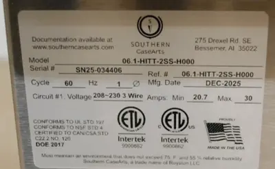 Used 2025 _UNKNOWN_ NUMBER: Heated Cabinets & Displays Michigan US | Grocery Equipment Sales #1456402