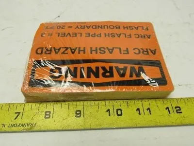 Brimar 3-1/2" X 5" Warning Arc Flash Hazard 20FT Decal Sticker Lot of 47