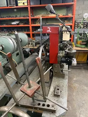 8329-145 GoldPro Vertical Four-Slide #2 Wire Forming Machine Produces 4.76 mm. O.D. Ring