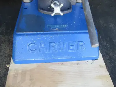 12 Ton, Fred S Carver, labratory pressure press, 24000 lb.