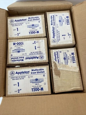 *NEW* 2” Form 35 Conduit Body Malleable Iron Appleton Unilet T-200M (LOT 5)