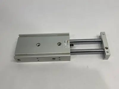 USED SMC DUAL-ROD GUIDED SLIDE CYLINDER 25MM BORE, 80MM STROKE