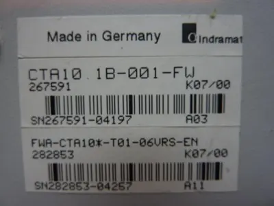 USED INDRAMAT CTA10.1B-001-FW