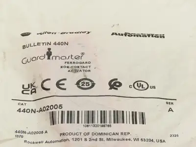 Allen Bradley 440N-A02005 Guardmaster Ferroguard Safety Switch Actuator Ser A