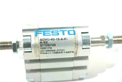 NEW FESTO ADVU-40-15-A-P-A-S2 COMPACT CYLINDER ADVU4015APAS2