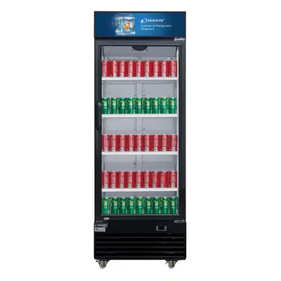 New | in-Stock Dukers New Dukers LG-430 Commercial Single Swing Door Glass MerchandisIng Reach-in Cooler Refrigerator Display Refrigerators Illinois US | Falcon Restaurant Supply #1376370