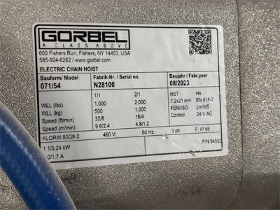 Used 2023 JOHNSON MARBLE MACHINERY GORBAL Cranes, Jib Texas US | MachineryMax #1488246