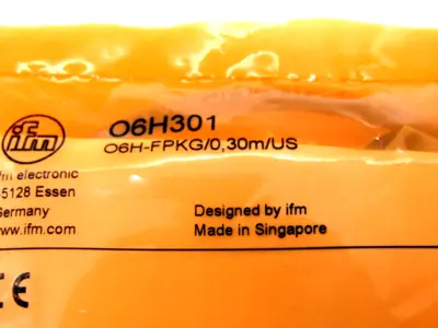NEW IFM EFECTOR O6H-FPKG/0,30M/US SENSOR O6H301