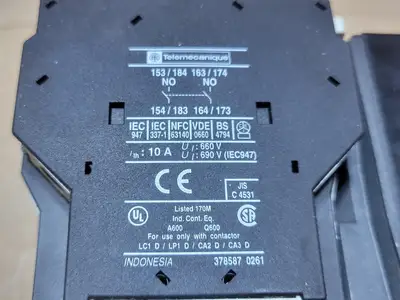 Used TELEMECANIQUE LC1D1810 Switchgears British Columbia CA | Lenmark #835786