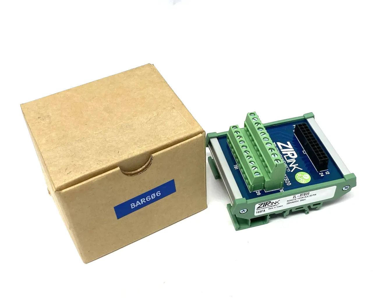 New | in-Stock AutomationDirect ZIPLink Feedthrough Module, 20-pole, DIN rail mount PLC Processors Michigan US | Maverick Industrial Sales #1398871